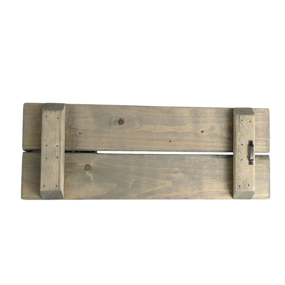 Rustic Wood Slat Wall Hook Hat Coat Rack 18x7